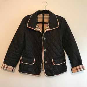 Black Burberry Quilted Jacket